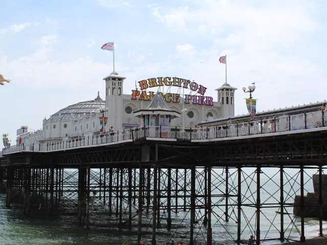 Brighton Palace Pier on a sunny day
