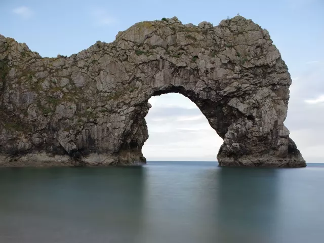 Durdle Door, the limestone arch on the Dorset coast